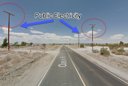Public electricity to the pinon hills property