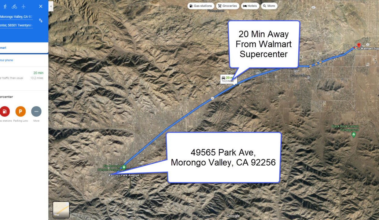 Morongo Valley Vacant Land Close To Walmart